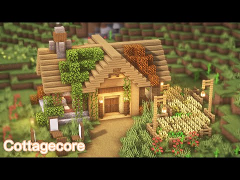 images Small Cottagecore Minecraft House Vanilla how to build a cottagecore starter house minecraft tutorial